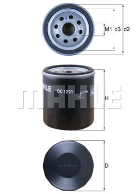 MAHLE 243215 OC 1291 - Olajszűrő