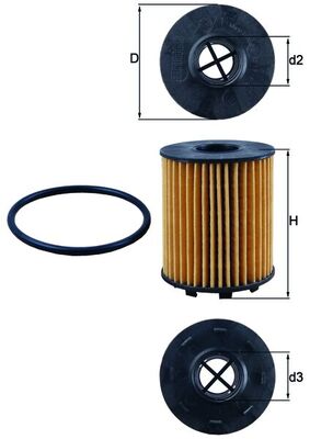 MAHLE MHL OX371D Olajszűrő