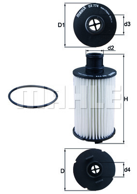 KNECHT OX774D Olajszűrő