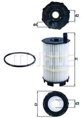 KNECHT OX350/4D Olajszűrő