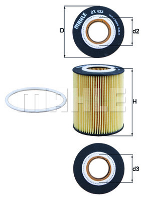 MAHLE OX433D Olajszűrő