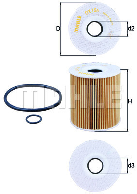 KNECHT OX156D1 Olajszűrő