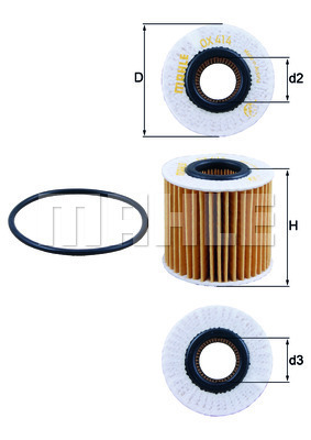 KNECHT OX 414D2 Olajszűrő