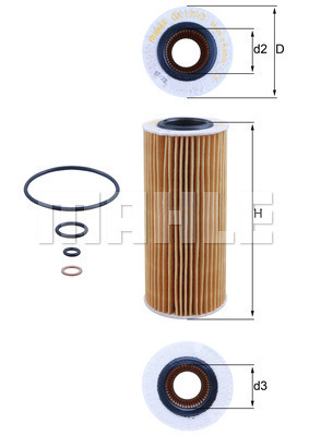 KNECHT OX177/3D Olajszűrő