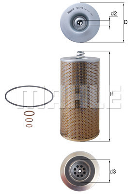 KNECHT OX69D Olajszűrő