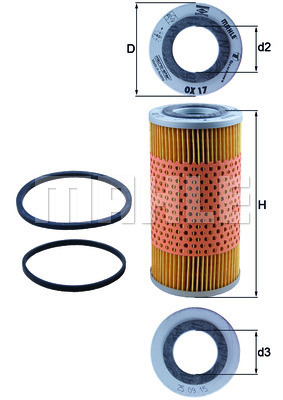 KNECHT OX 17D Olajszűrő