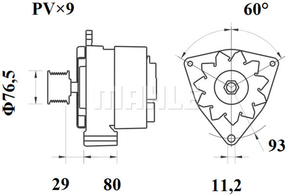 MAHLE 235510 MG 803 - Generátor