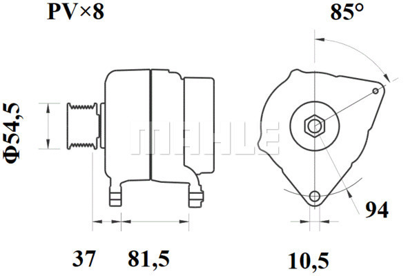 MAHLE 268322 MG 810 - Generátor