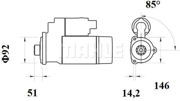 MAHLE 478488 MS 754 - Önindító