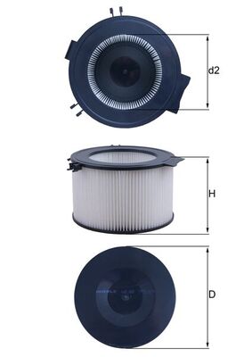 MAHLE 1000182966 LA65 - Pollenszűrő nem aktí