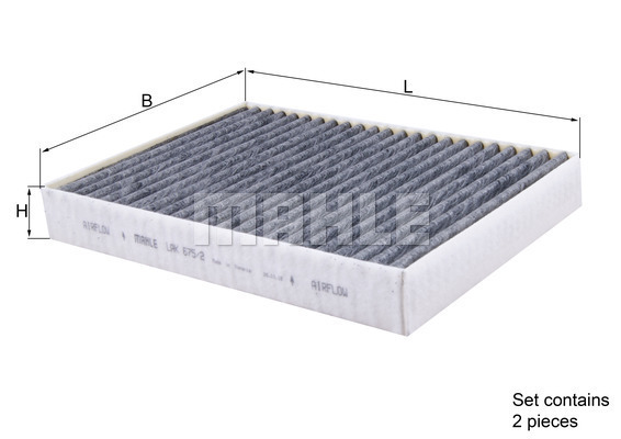 MAHLE LAK 675/2/S LAK 675/2/S SET FILTRU AER HABITACLU CARBON ACTIV 