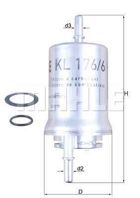 KNECHT KL176/6D Üzemanyagszűrő