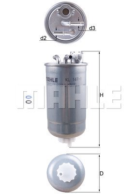 KNECHT KL 147/1D Üzemanyagszűrő