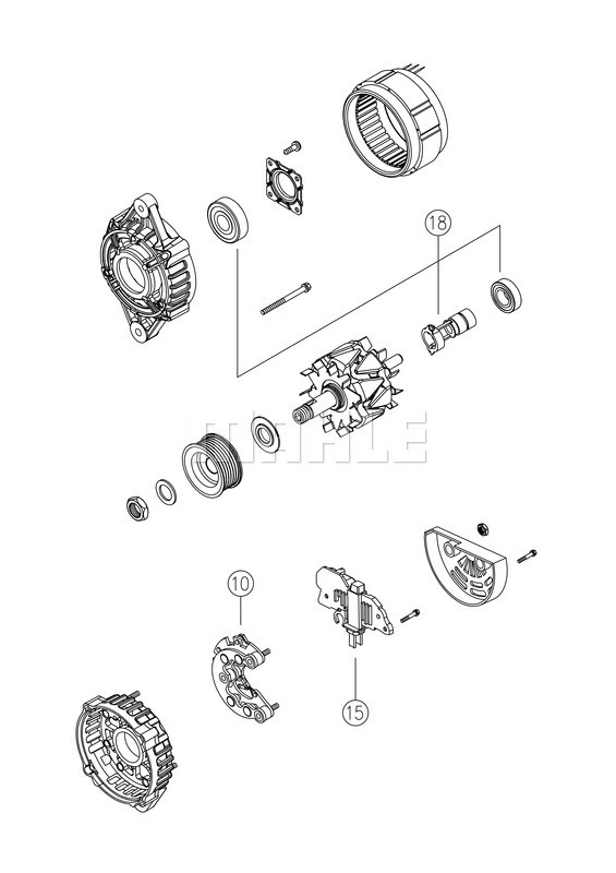 MAHLE 1004019491 MG 794 - generátor