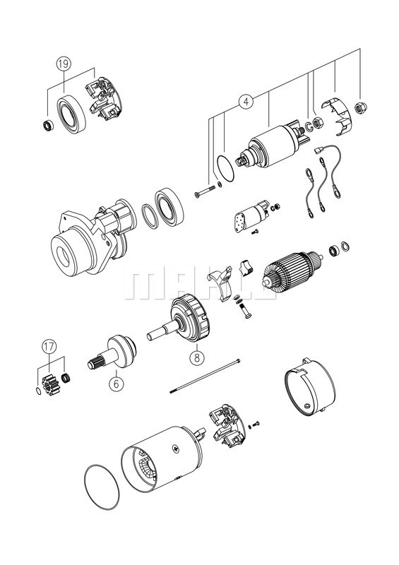 MAHLE 1004049710 MS 754 - önindító