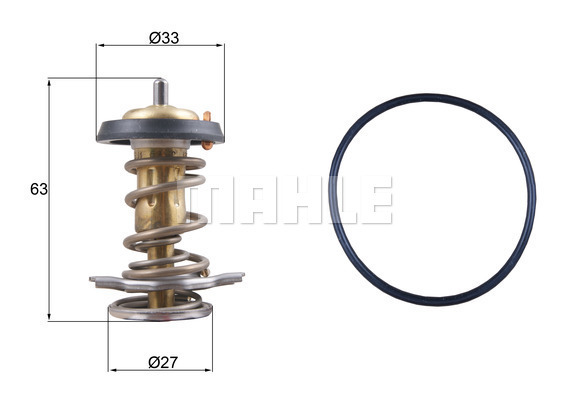 MAHLE MHL TX26482D Termosztát, termosztátház hűtőrendszerhez