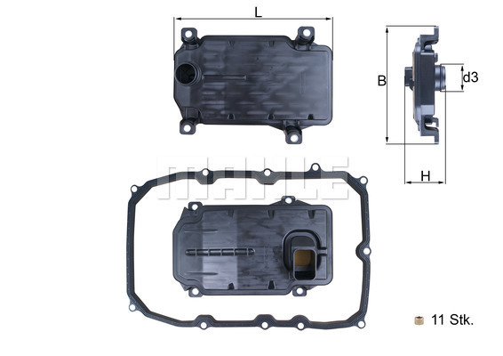 KNECHT HX187KIT Hidraulika szűrő automataváltóhoz