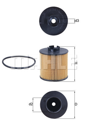 KNECHT OX341D Olajszűrő