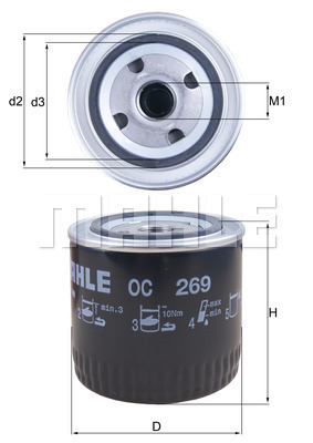 KNECHT OC269 Olajszűrő