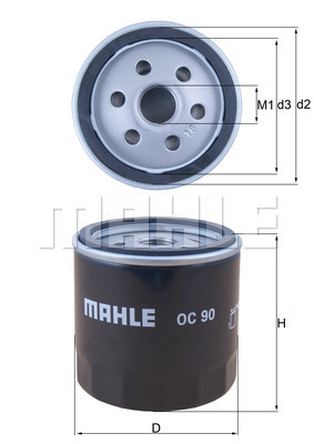 MAHLE  OC 90 - Olajszűrő