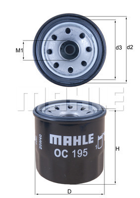 MAHLE  OC 195 - Olajszűrő