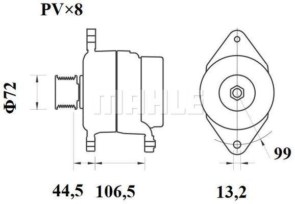 MAHLE 1004019525 MG 951 - generátor