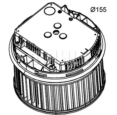 MAHLE AB261000P Utastér ventilátor, fűtőmotor