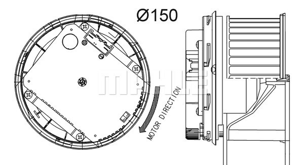 MAHLE AB263000P Utastér ventilátor, fűtőmotor