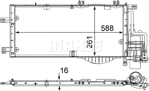 MAHLE AC336000S Klímakondenzátor, klímahűtő