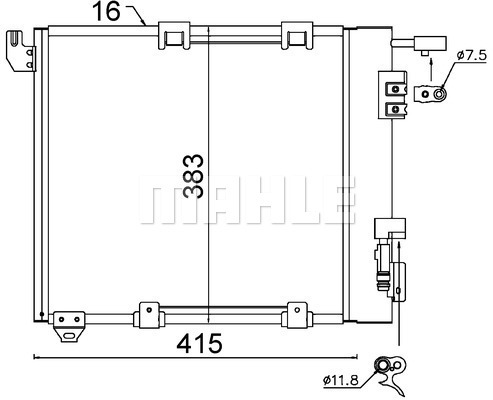 MAHLE AC349000S Klímakondenzátor, klímahűtő