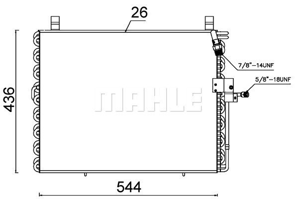 MAHLE AC357000S Klímakondenzátor, klímahűtő