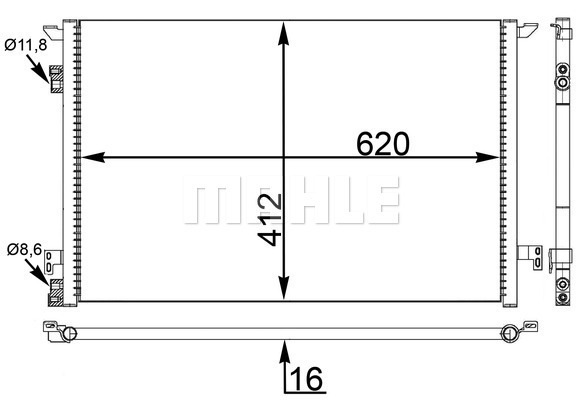 MAHLE  SKRAPLACZ KLIMATYZACJI OPEL VECTRA C 02-/ FIAT CRO