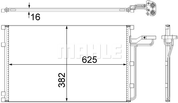 MAHLE AC551001S Klímakondenzátor, klímahűtő