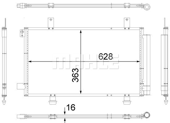 MAHLE AC 556 000S KondenzĂĄtor, klĂ­ma