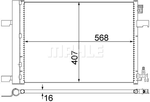 MAHLE AC636000S Klímakondenzátor, klímahűtő