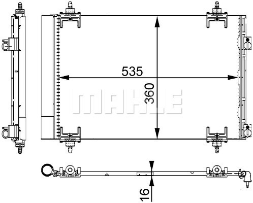 MAHLE AC667000S Klímakondenzátor, klímahűtő