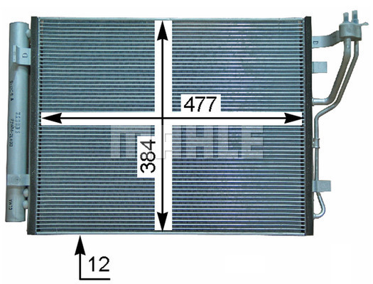 MAHLE AC 709 000P Klímakondenzátor, klímahűtő