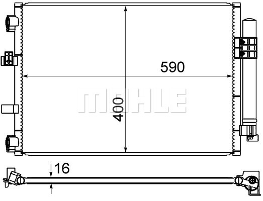 MAHLE AC861000S Klímakondenzátor, klímahűtő