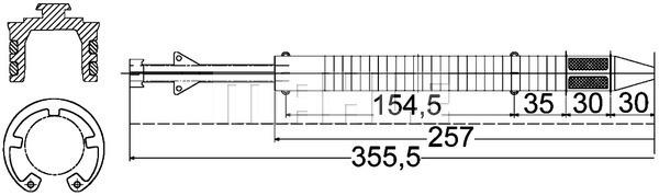 MAHLE AD183000P Klímaszárító, szárítószőrő klímaberendezéshez