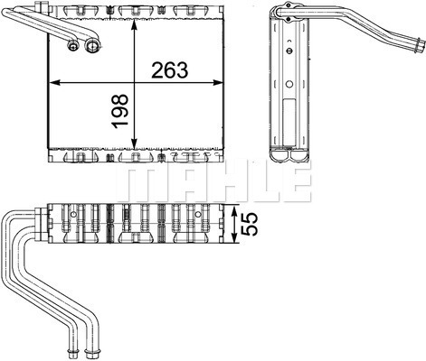 MAHLE 1001707901 AE 85 000P - párologtató, klímaberendezés