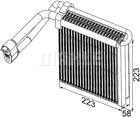 MAHLE AE 96 000P AE 96 000P EVAPORATOR A/C MAHLE BEHR