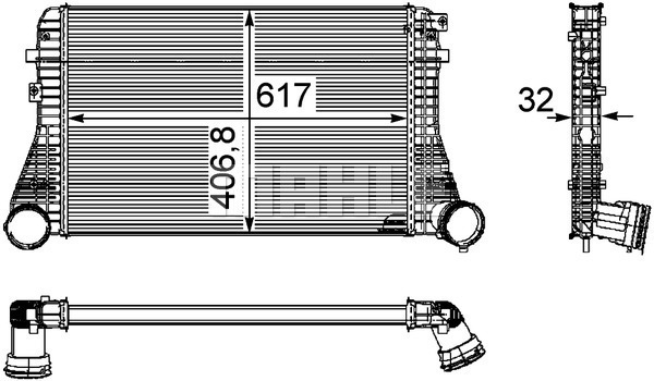 MAHLE CI 161 000P CI 161 000P INTERCOOLER MAHLE BEHR