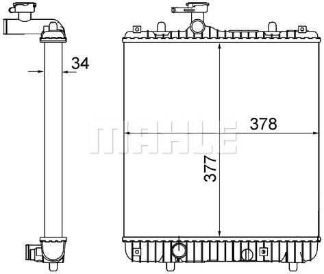 MAHLE BETCR 1495 001S hűtő, motorhűtés