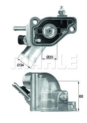 MAHLE TI 5 92 Termosztát, termosztátház hűtőrendszerhez