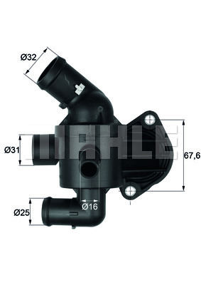 MAHLE MHL TI1592 Termosztát, termosztátház hűtőrendszerhez