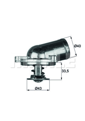 MAHLE TI2287 Termosztát, termosztátház hűtőrendszerhez