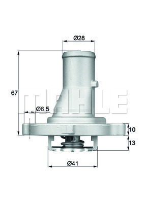 MAHLE TI 68 87 D Termosztát, termosztátház hűtőrendszerhez