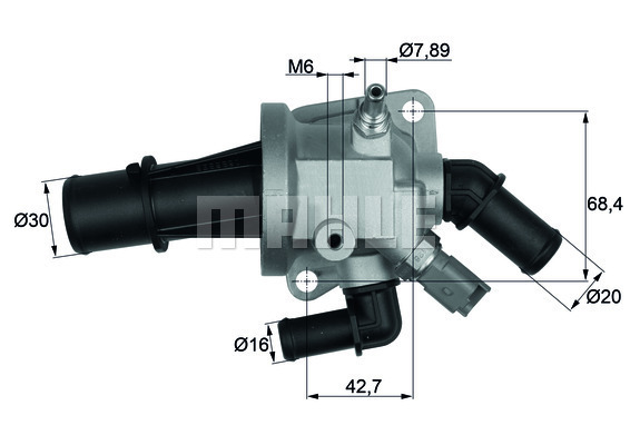 MAHLE TI16488 Termosztát, termosztátház hűtőrendszerhez