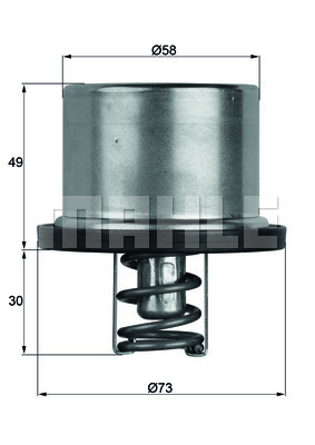 MAHLE TX3779 Termosztát, termosztátház hűtőrendszerhez