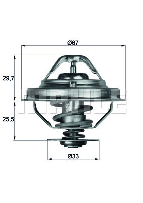 MAHLE TX3880D Termosztát, termosztátház hűtőrendszerhez